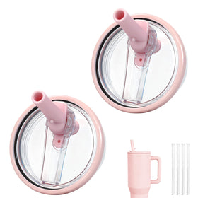 Tatamy 40oz HydroJug Traveler pink flip straw lid for leak prevention on the go