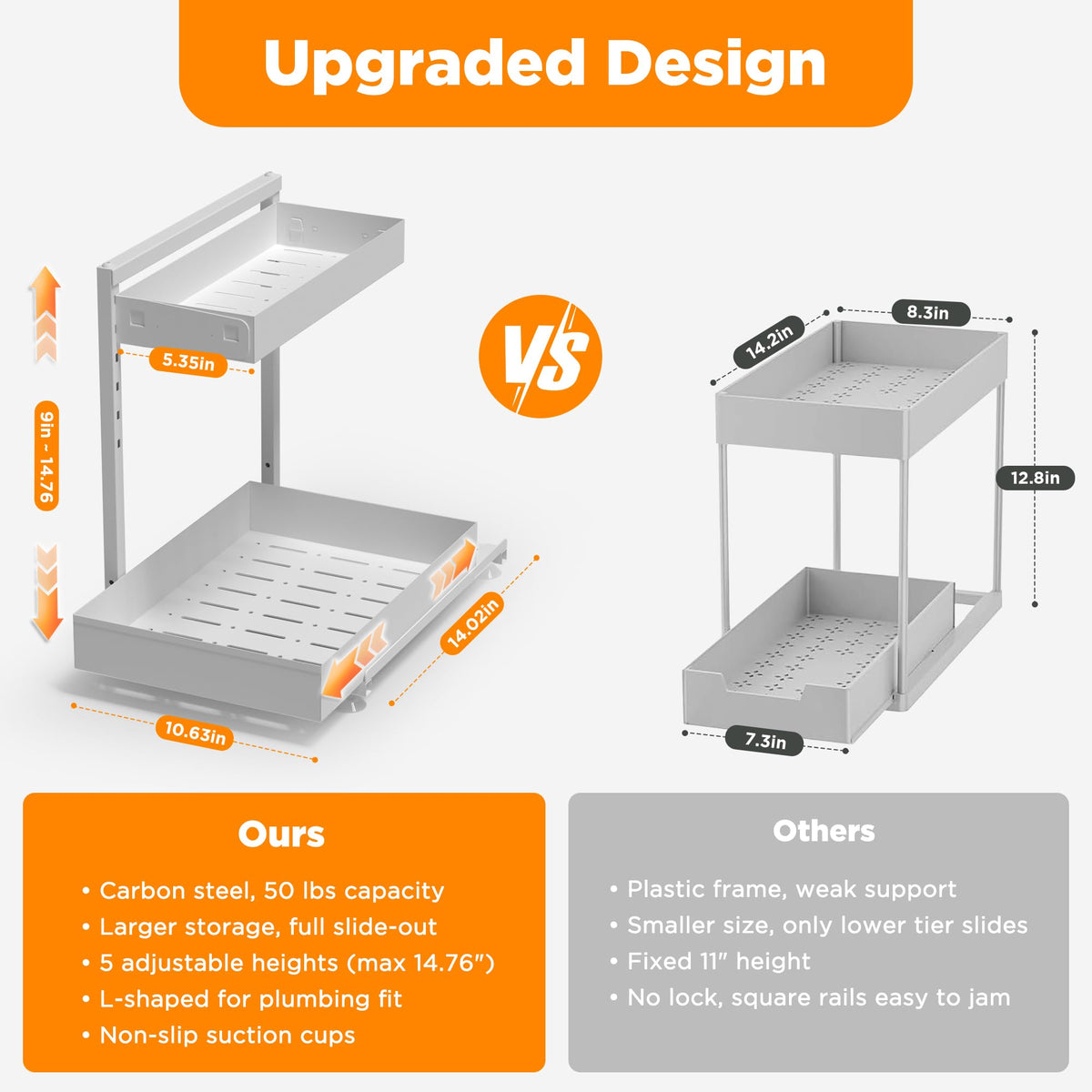 TATAANTY adjustable height with five settings fits tall containers.