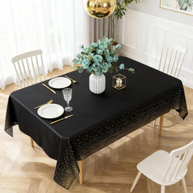 Tatibana PEVA material delivers odor-free table protection for gatherings.