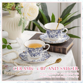 TATSUMI Country Roses spoon detail included with set for easy serving