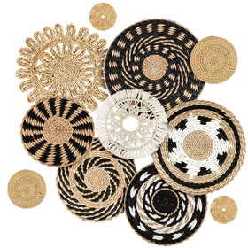 Tatuo boho wall basket collection enhances any wall with rustic charm.