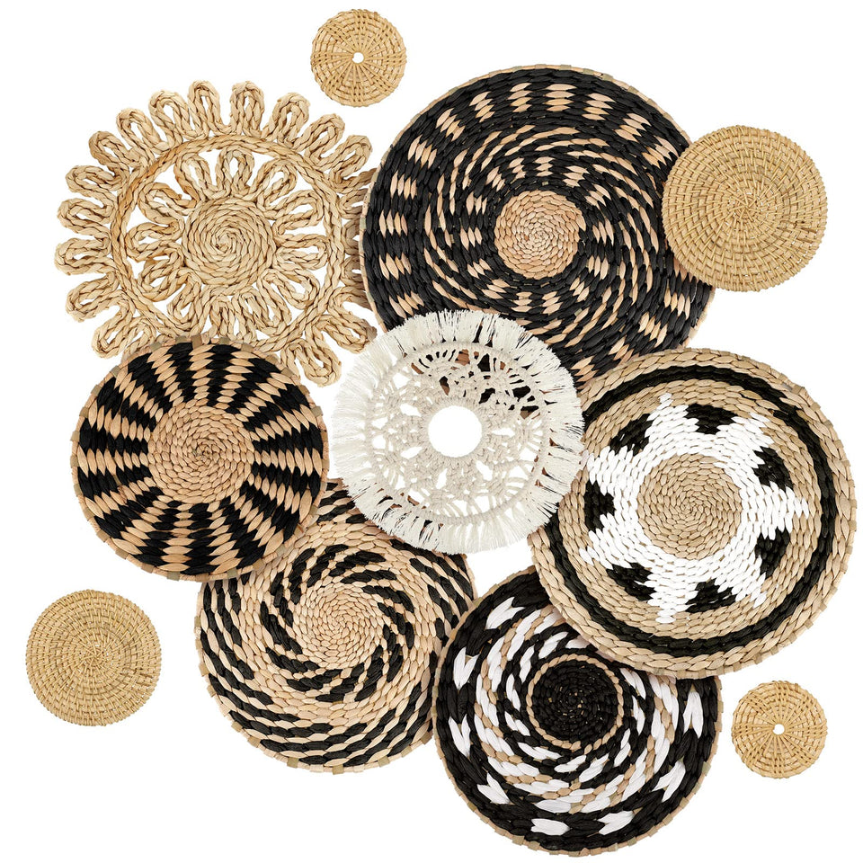Tatuo boho wall basket collection enhances any wall with rustic charm.
