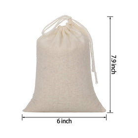 Tatuo bread bags natural cotton 6x8 for homemade loaves