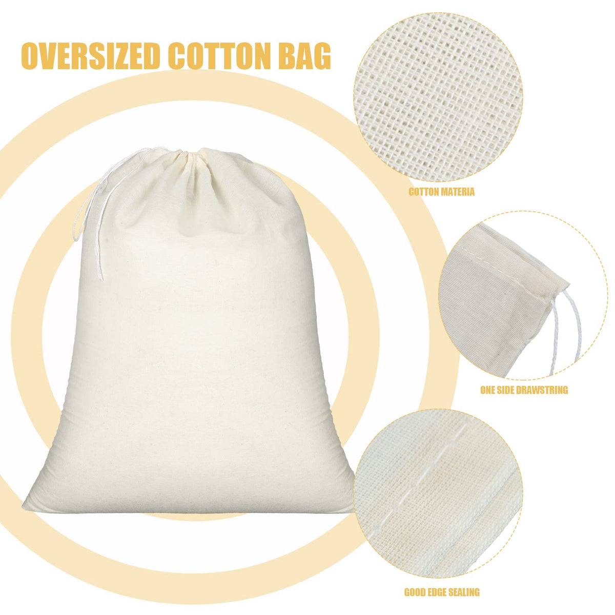Tatuo grocery and bread bags provide cotton storage for fresh goods