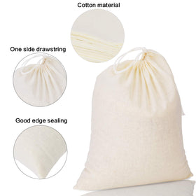 Tatuo muslin bags arranged for craft packaging and gifting ideas.