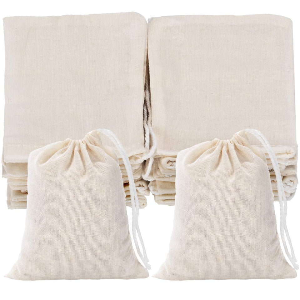 Tatuo muslin drawstring bags 3x4 inches for secure, easy storage
