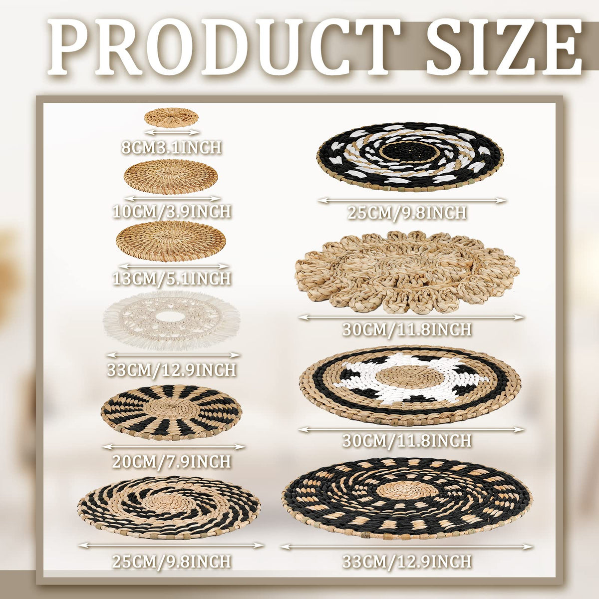 Tatuo round farmhouse wall decor suits living rooms and bedrooms.