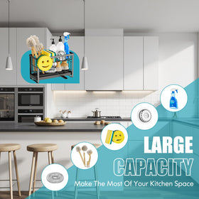 Taugast anti-slip base holds the organizer firmly on countertops.