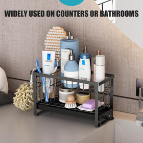 Taugast black kitchen sink organizer complements modern countertops.
