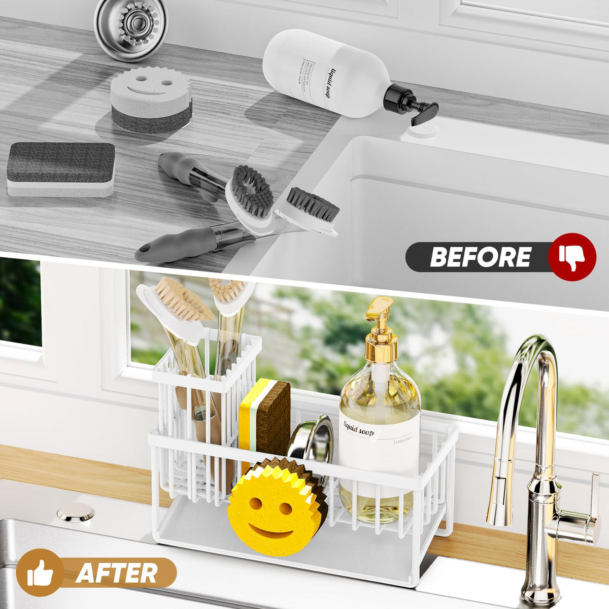 Taugast compact design fits tight spaces while organizing essentials.