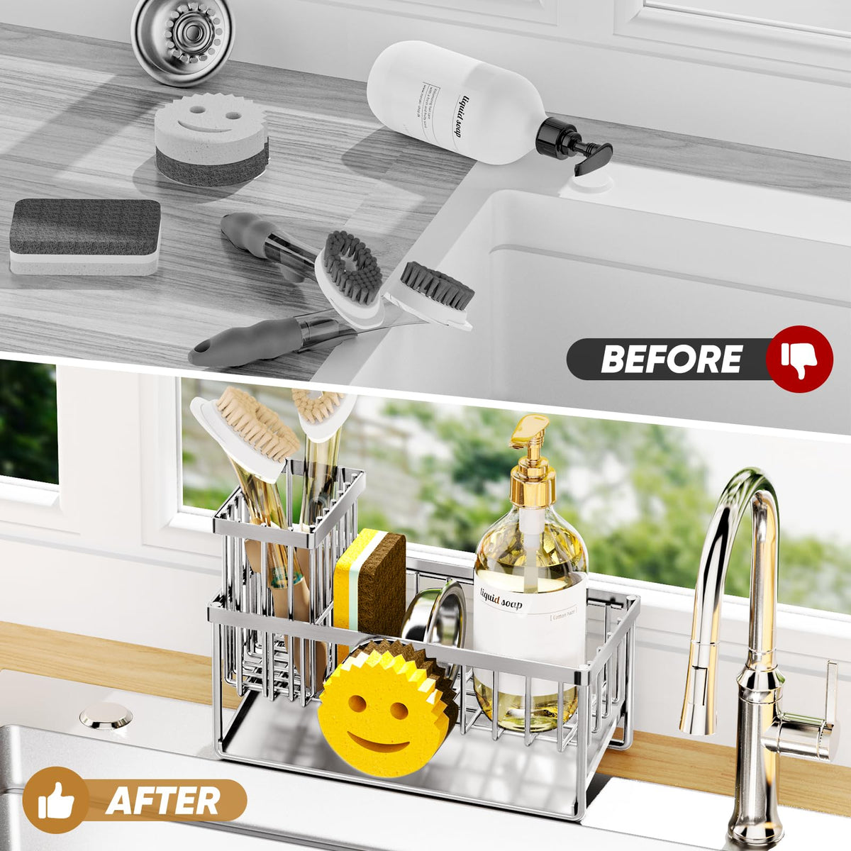 Taugast non-slip bottom keeps the holder stable on wet counters.