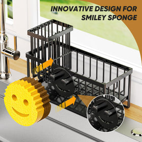Taugast self-draining sponge holder drains water away to keep counters clean.