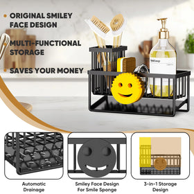 Taugast sink caddy with removable brush holder stores soaps and brushes neatly.