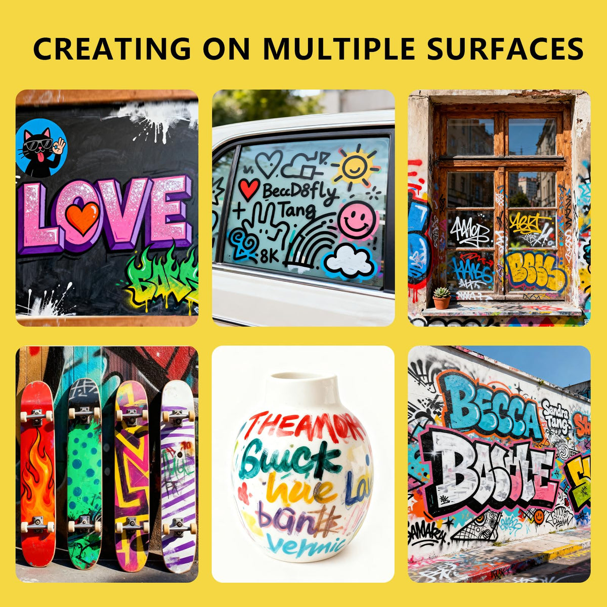Tavolozza Fine Arts jumbo markers on glass and windows for vivid signs.