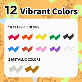 Tavolozza Fine Arts jumbo markers gold for metallic accents in craft projects.