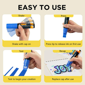 Tavolozza Fine Arts jumbo markers on wood for durable, decorative crafts.