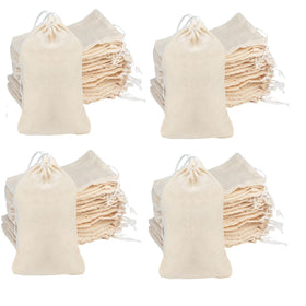 Tayfremn cotton drawstring bags in natural color ideal for small jewelry storage.