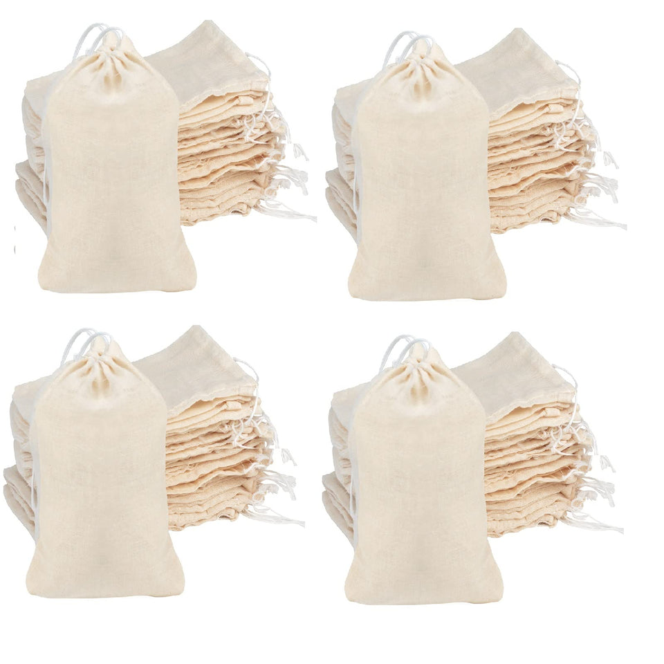 Tayfremn cotton drawstring bags in natural color ideal for small jewelry storage.