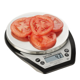 Taylor 1020NFS tare function demo illustrates quick zeroing for precise portions.