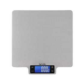 Taylor 22lb scale top view shows large platform for precise ingredient weighing