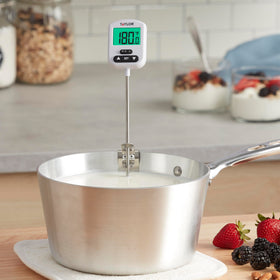 Taylor deep frying thermometer helps maintain steady oil temperature for crispy results.