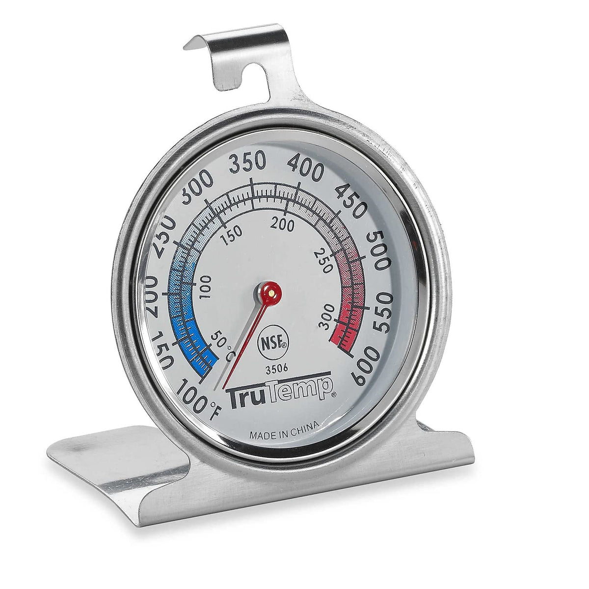 Taylor oven thermometer with stainless steel body for long-lasting durability.