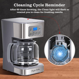 Taylor Swoden anti-drip pause-and-serve feature keeps counters clean