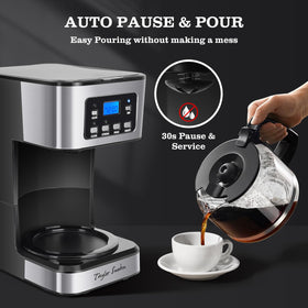 Taylor Swoden auto shut-off after two hours for worry-free mornings.