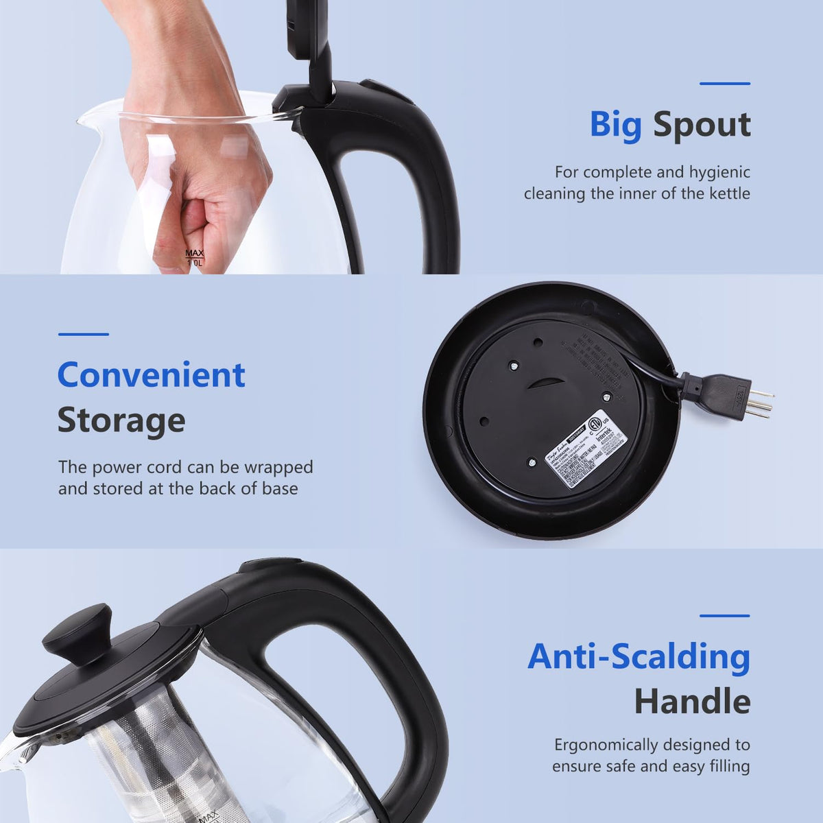 Taylor Swoden kettle auto shut-off safety feature after boiling
