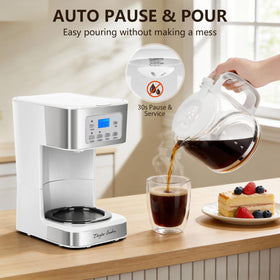 Taylor Swoden pause and serve anti-drip feature for quick pours.