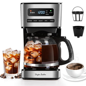 Taylor Swoden programmable coffee maker with LED display for easy scheduling