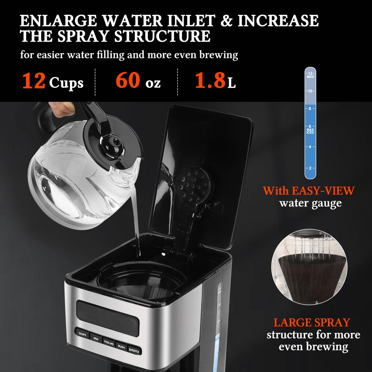 Taylor Swoden self-clean function helps maintain fresher coffee