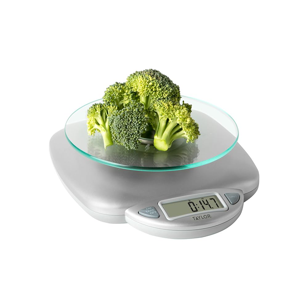 Taylor scale with auto-off and tare for hassle-free prep.