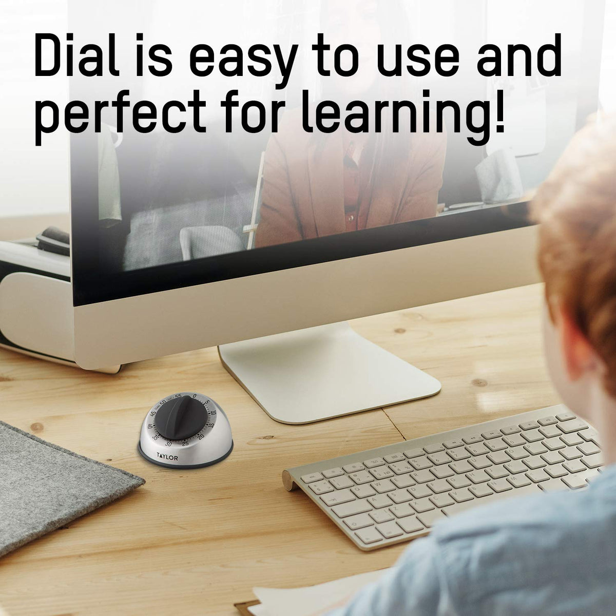 Taylor timer alarm ring is clearly audible for kitchen and classroom timing.
