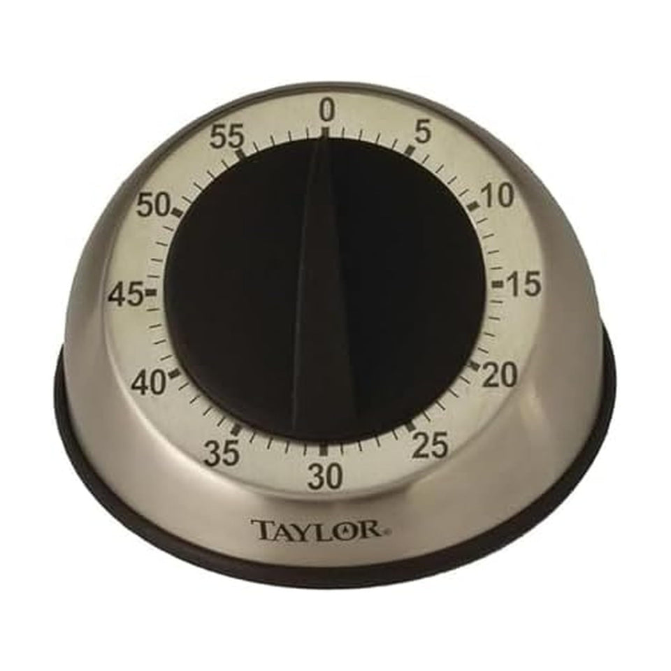 Taylor timer dial close-up showing easy-turn control for precise timing.