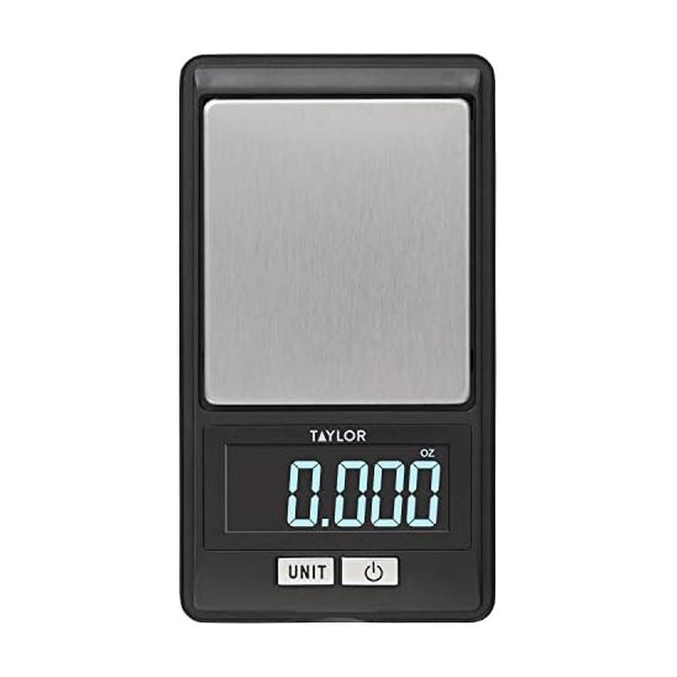 Taylor high-precision digital scale with cover for precise 0.001 oz measurements