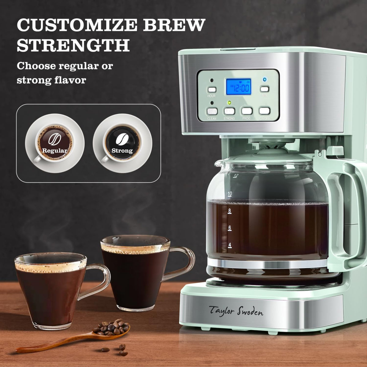 Taylor Swoden programmable timer supports waking up to fresh coffee