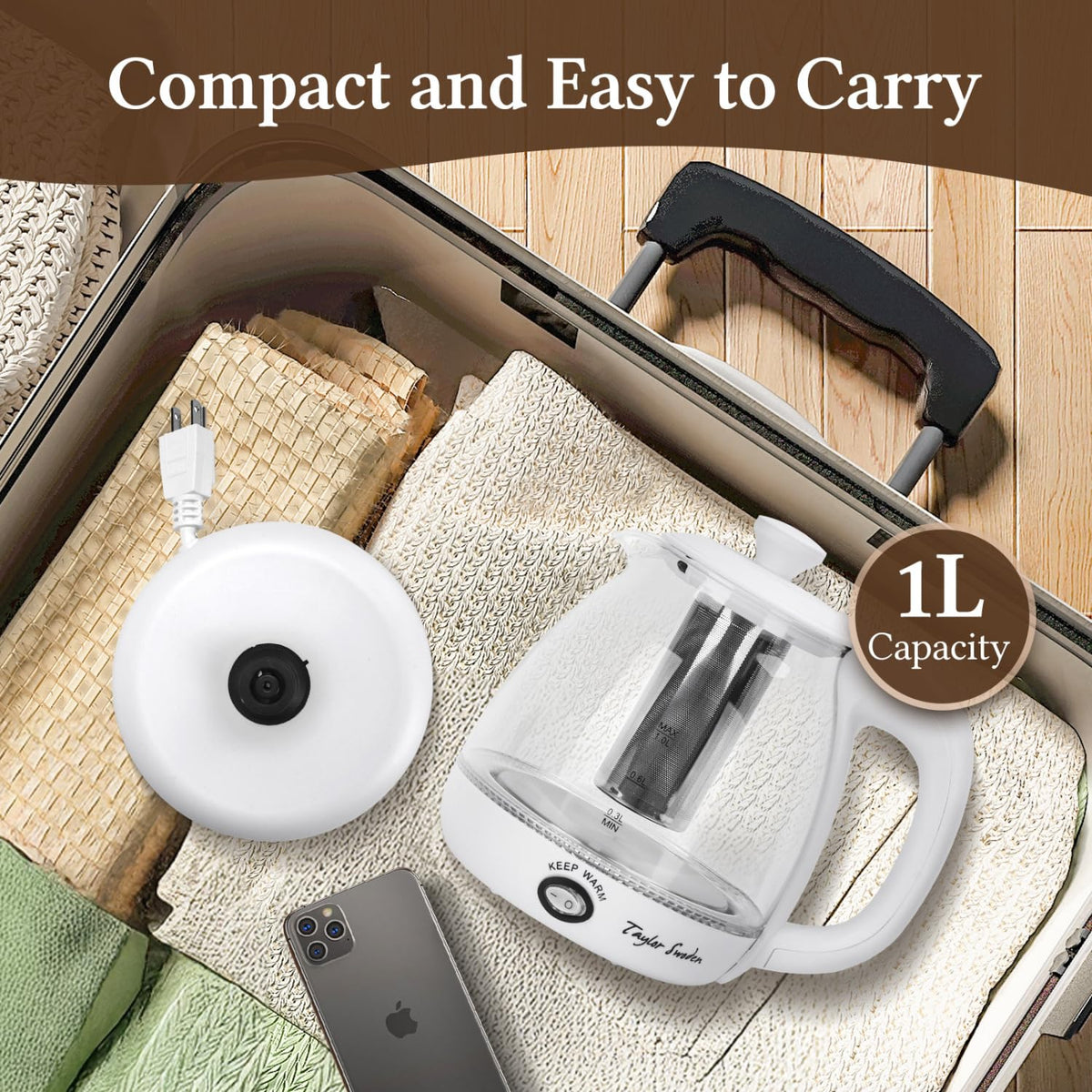 Taylor Swoden cord wrap storage keeps counter tidy