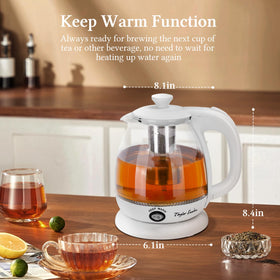 Taylor Swoden keep-warm function maintains tea temperature for later cups