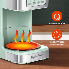 Taylor Swoden anti-drip pause-and-serve system keeps countertops clean