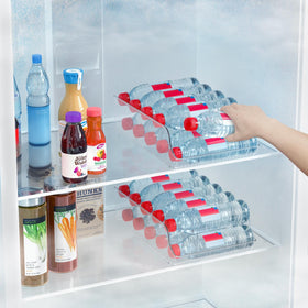 Tayuoo anti-slip bottle rack with raised ends prevents rolling and spills.