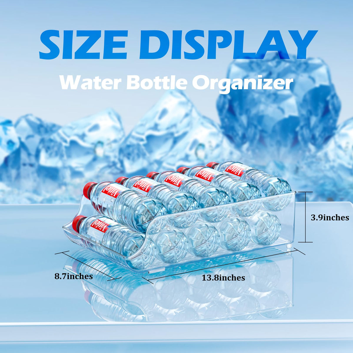 Tayuoo fridge storage bottle tray holding up to nine bottles for easy access.