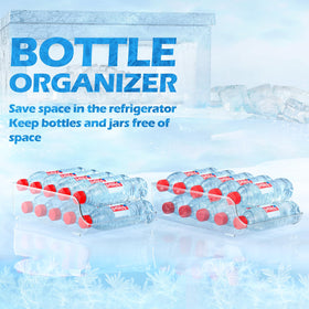 Tayuoo multifunctional storage bottle tray for bottles, cans, and fruits in one organized space.