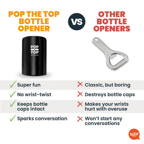 TaZa opener demonstrated on a flat surface for mess-free use.
