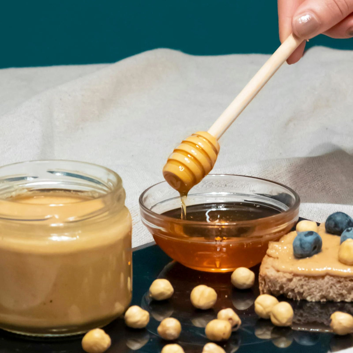 Tbestmax grooved dippers improve controlled honey drizzle