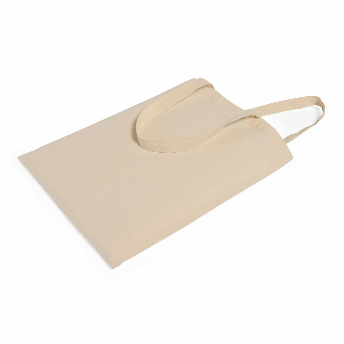 TBF canvas tote with 21-inch handles for comfortable shoulder carry.
