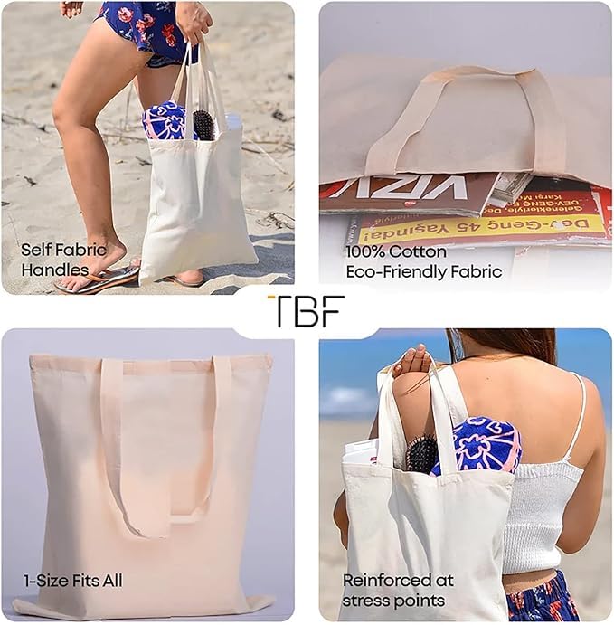 TBF canvas tote gusset design for structured storage.