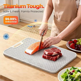 TBFWiCO cutting board showing grinding zone for zest and seasoning prep.