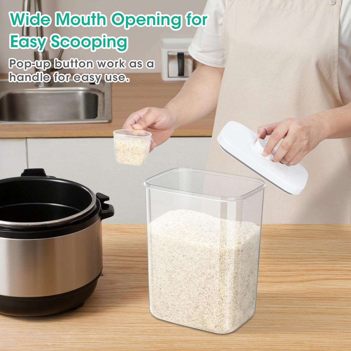 TBMax BPA-free material supports safe pantry storage.