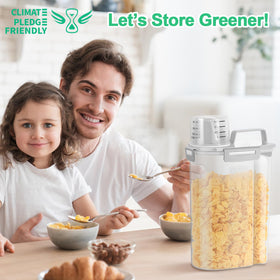 TBMax cereal storage with spout for clean, single-handed pouring.
